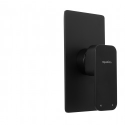 Aquatica All Pressures Mia2 40mm Shower Mixer With Square Swivel Bath Spout Matte Black Set